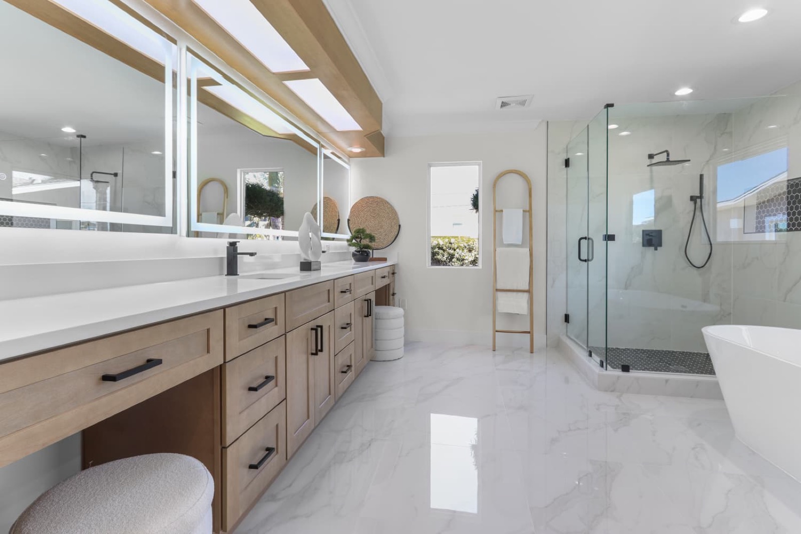 Beautifully staged bathroom