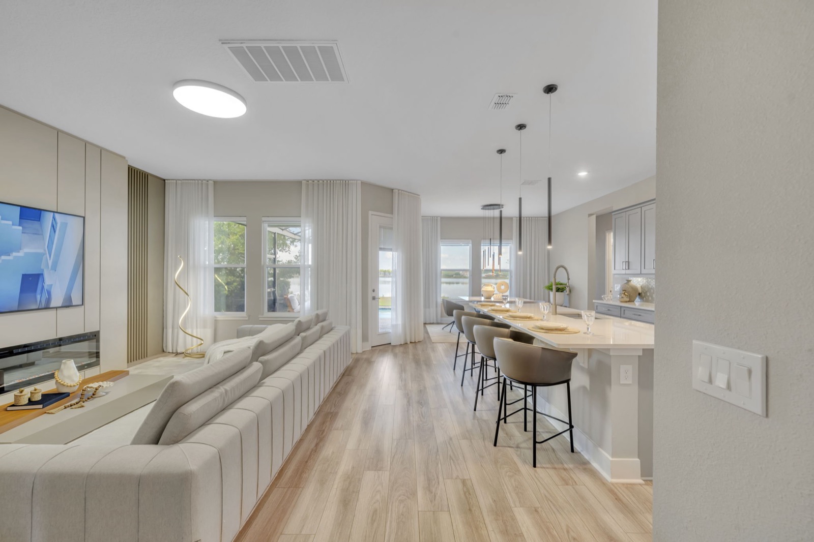Staged living area