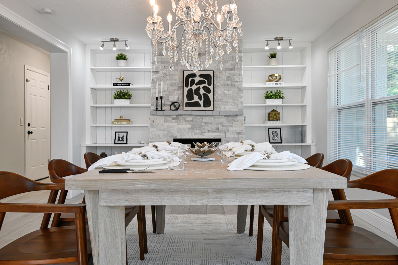 Dining room after staging