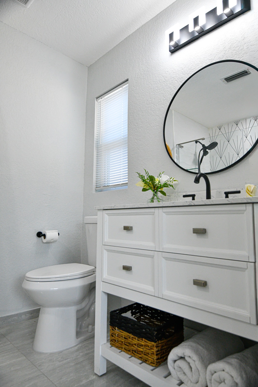 Bathroom after staging